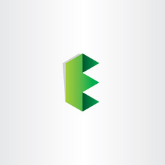 green letter e logotype design