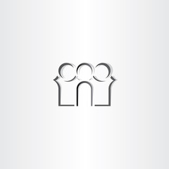 people friends black icon