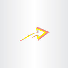 red yellow abstract arrow symbol