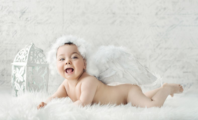 Portrait of a little cute angel