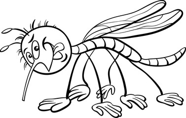 mosquito character coloring book