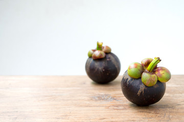 Fresh Mangosteen on the table