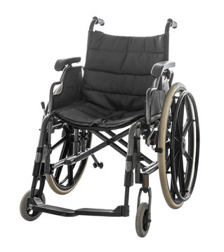 Wheelchair isolated on white background with clipping path