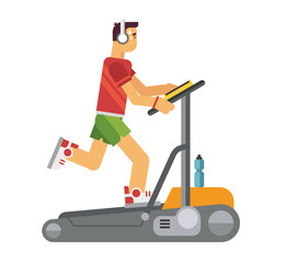 Athlete Running on a Treadmill