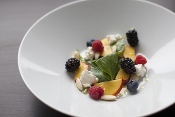 Spinach and fruit salad