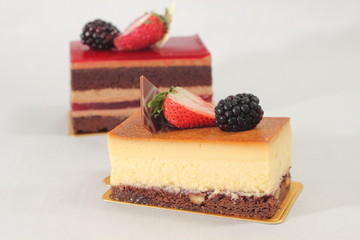 homemade passion fruit cheese cake.