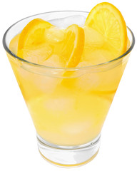 Fototapeta na wymiar Lemonade with ice cubes