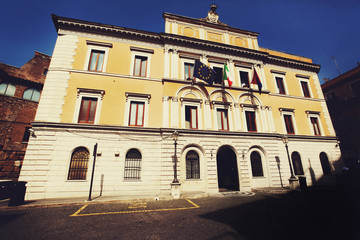 Obraz premium beautiful ancient saved in its original form city hall of tivoli