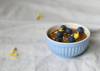 Liquorice Pannacotta with Berries and Crushed Meringues