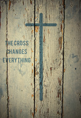 old wood texture with cross 