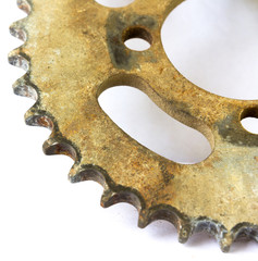 metal gears over white