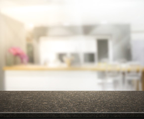 Table Top And Blur Interior Background