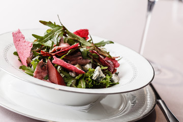 salad with beetroot and arugula