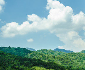 Obraz na płótnie Canvas mountain landscape view point at nan northern of thailand