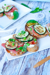 grzanki z szynką parmeńską