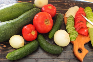 summer vegetable harvest