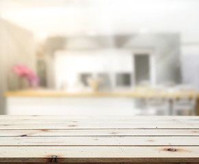 Table Top And Blur Interior Background