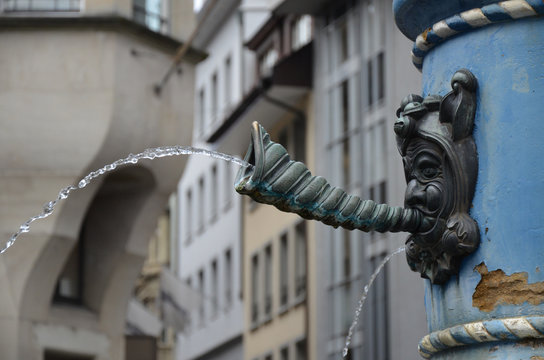 medieval fountain in Lucerne, Switzerland