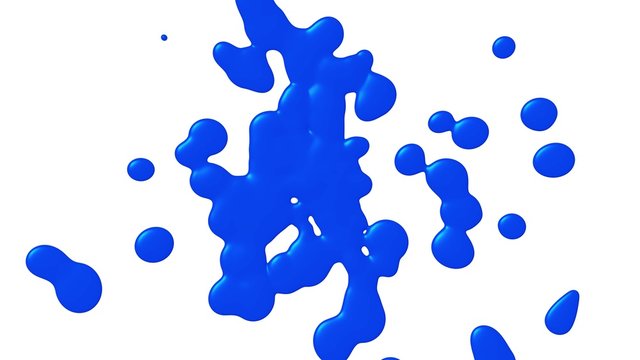 Blaue Farbtropfen 