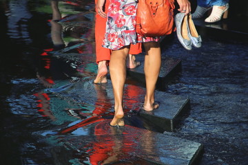 Walk in water