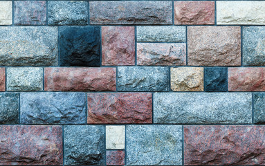 Seamless stone blocks wall