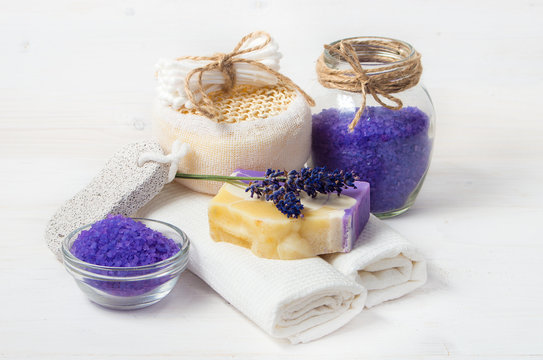  Lavender handmade soap and accessories for body care