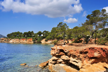 Fototapeta na wymiar northeastern coast of Ibiza Island, Spain