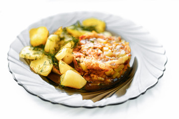 Sauteed with roasted potatoes