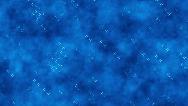 Viele Regentropfen - Wasseroberfl&auml;che