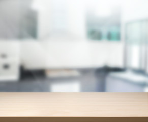 Table Top And Blur Interior Background