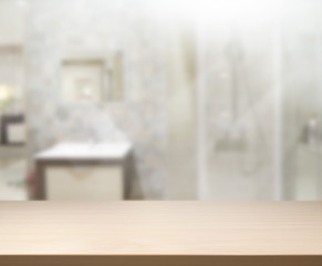 Table Top And Blur Interior Background