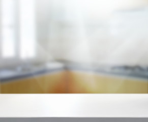 Table Top And Blur Interior Background