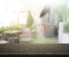 Table Top And Blur Interior Background