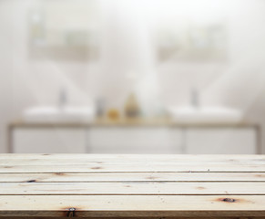 Table Top And Blur Interior Background