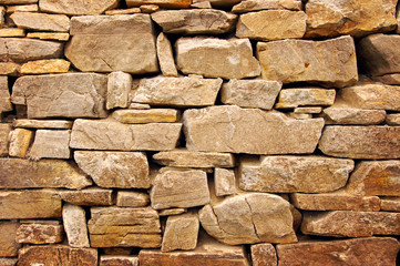 Structure of a stone wall. Background of a stone laying. Stone Wall