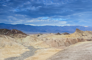 Unique Mountains Formations of Zabriskie Point in Death Valley N