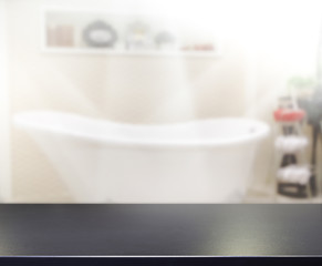 Table Top And Blur Interior Background