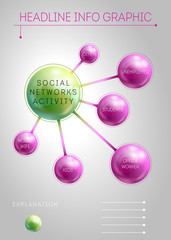 Template of page with 3D-effect metaballs