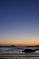 Fototapeta premium Night is coming . End of day at the beach