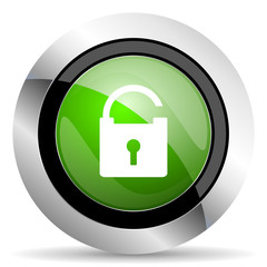 padlock icon, green button, secure sign