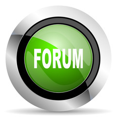 forum icon, green button