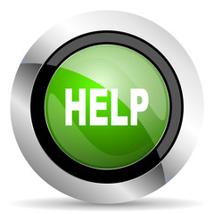 help icon, green button