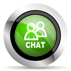 chat icon, green button