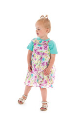 Toddler girl in summer dress
