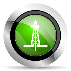 drilling icon, green button