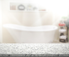 Table Top And Blur Interior Background