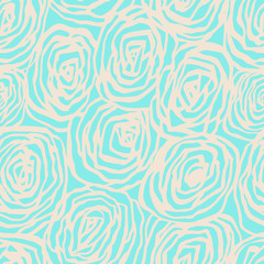 Vector seamless pattern with decorative roses. Beautiful floral background. Tender backdrop.