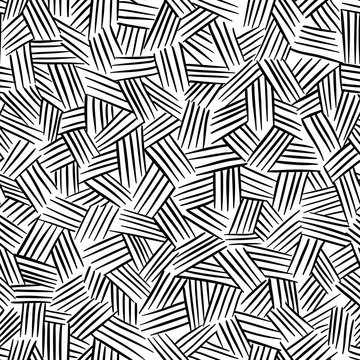 Vector seamless pattern with hand drawn lines.  Traditional hatching.