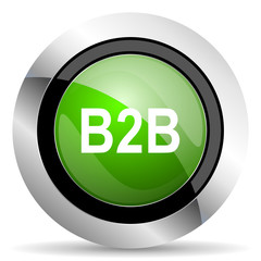 b2b icon, green button