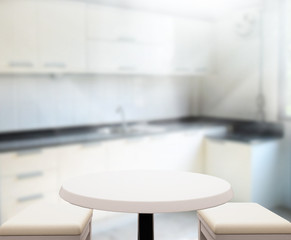 Table Top And Blur Interior Background
